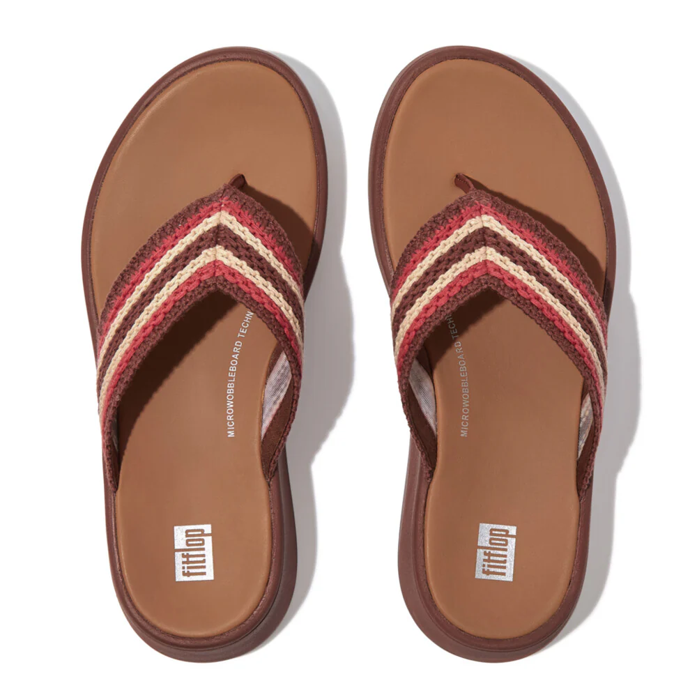 FITFLOP F-Mode Crochet Flatform Toe-Post Sandals (Women) - Image 3
