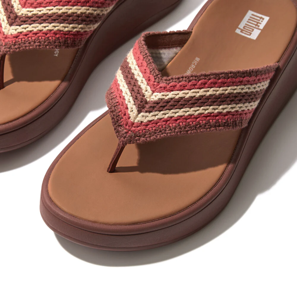 FITFLOP F-Mode Crochet Flatform Toe-Post Sandals (Women) - Image 4