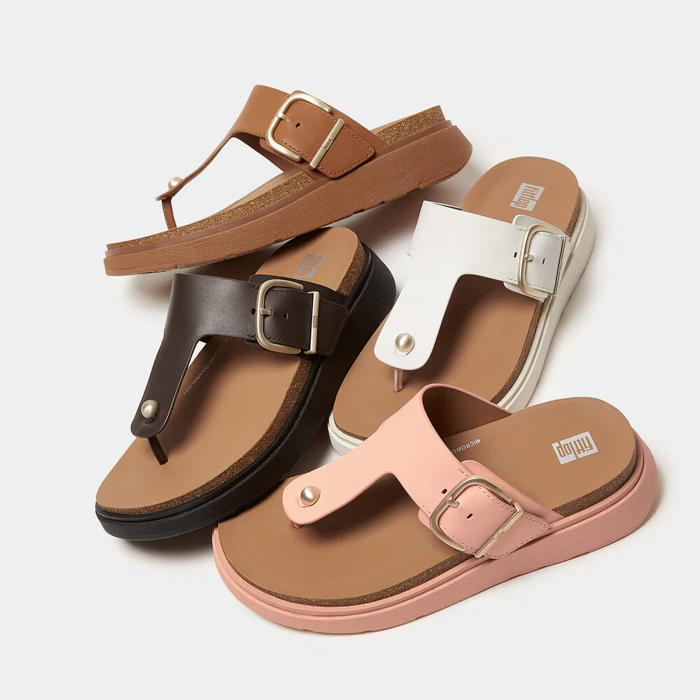 FITFLOP Gen-FF Buckle Leather Toe-Post Sandals (Women) - Image 10