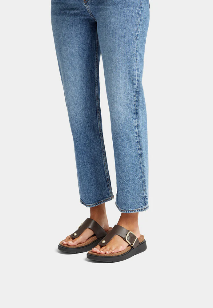 FITFLOP Gen-FF Buckle Leather Toe-Post Sandals (Women) - Image 6