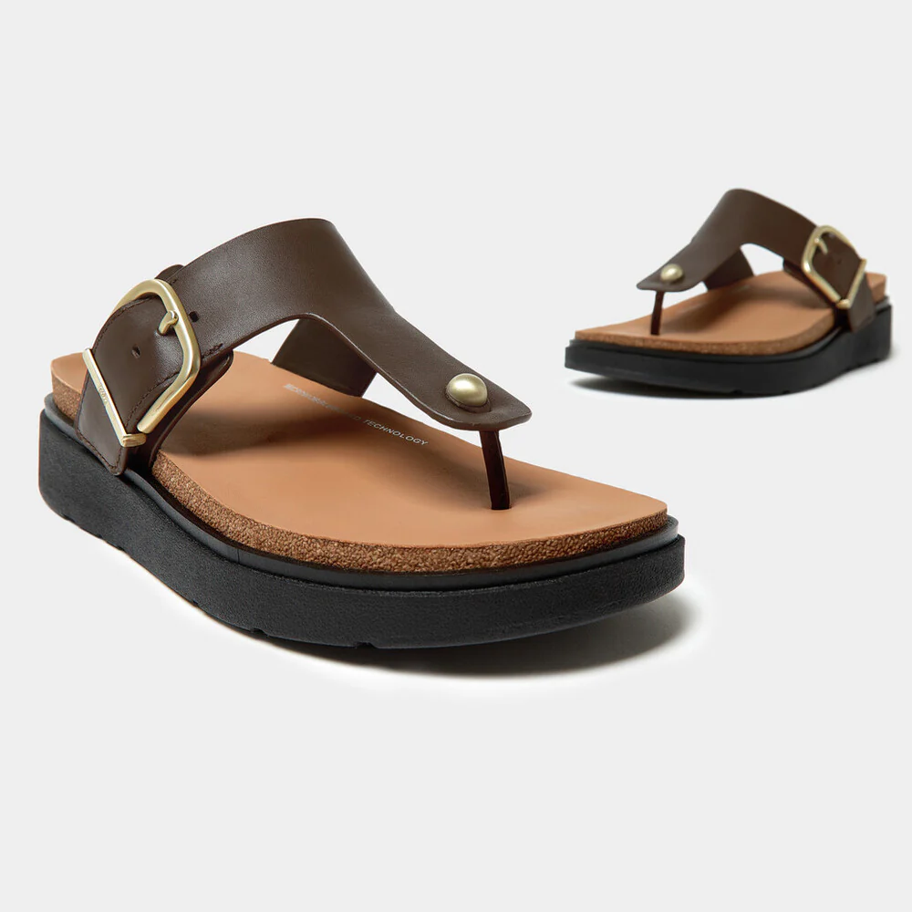 FITFLOP Gen-FF Buckle Leather Toe-Post Sandals (Women) - Image 8