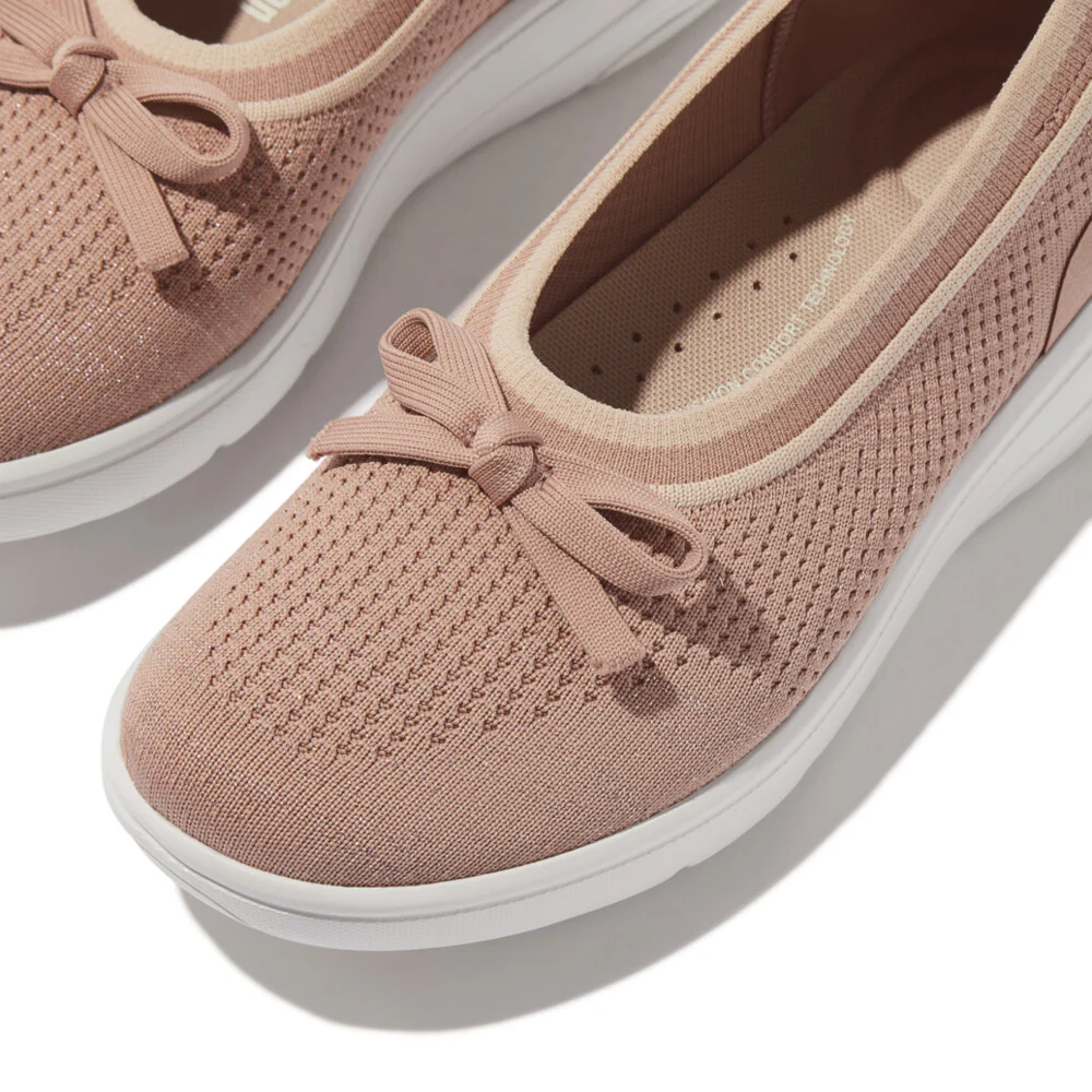 FITFLOP Super-Q Bow Knit Ballet Flats (Women) - Image 4